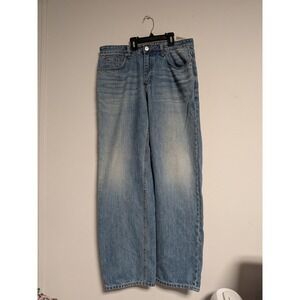 INTHERAW Wide Leg Jeans Light Wash Blue Cotton Denim Size 3 Made in Korea